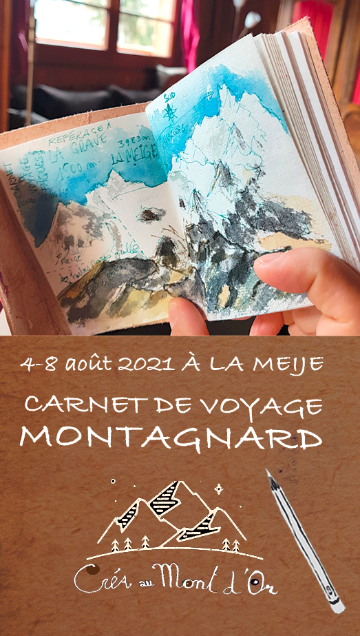 stage carnet de voyage aude berliner créa au mont d'or sketchbook travel drawing croquis aquarelle