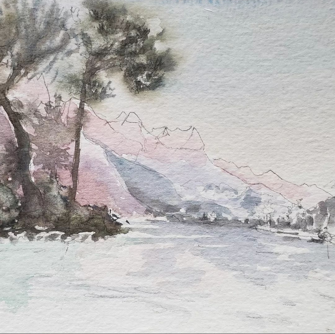 stage carnet de voyage aude berliner créa au mont d'or sketchbook travel drawing croquis aquarelle